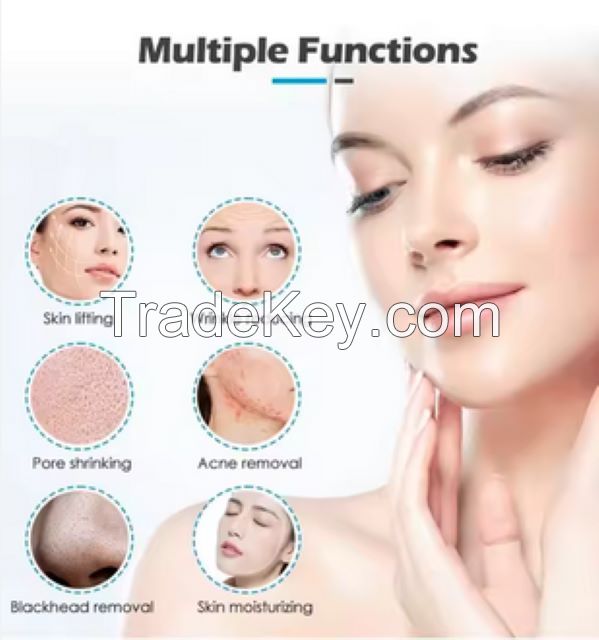 9 in 1 Small Bubble Vertical Hydra Dermabrasion Oxygen Facial Rejuvenation Machines 6 Heads Ultra Micro Bubble Cleaner Sink Peel