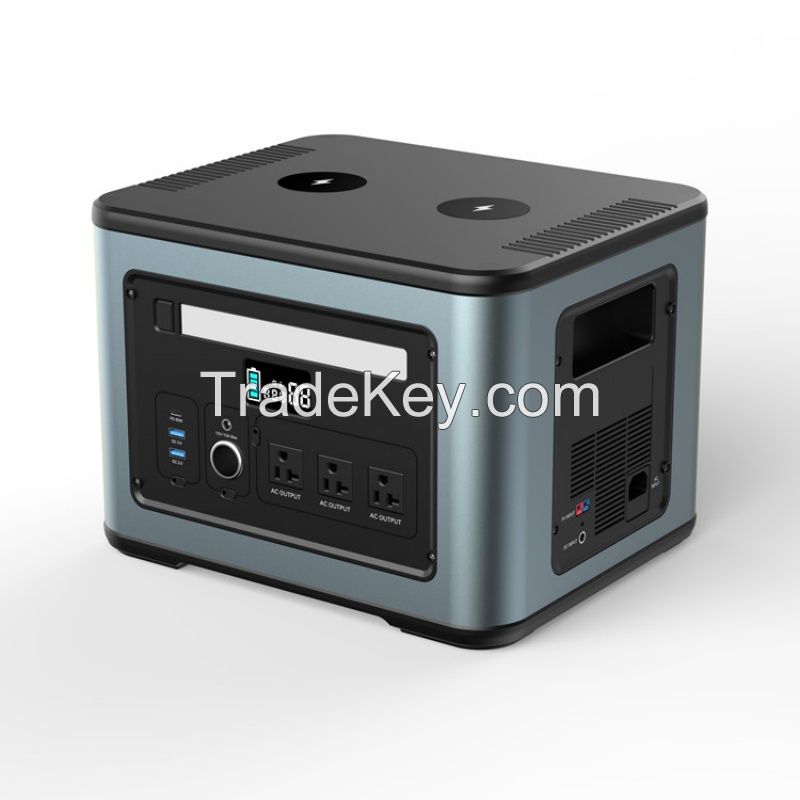 LiFePO4 Battery Powerstation 2KW Portable Power Station 2000W Supports AC Fast Recharging