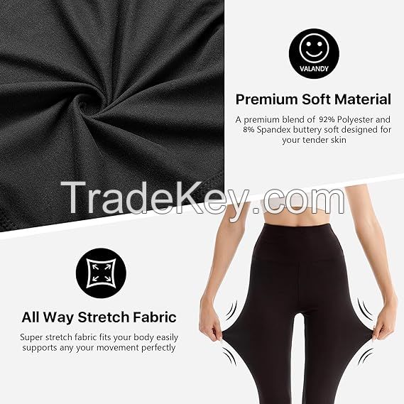 SINOPHANT High Waisted Leggings for Women - Full Length Capri Buttery Soft Yoga Pants for Workout Athletic