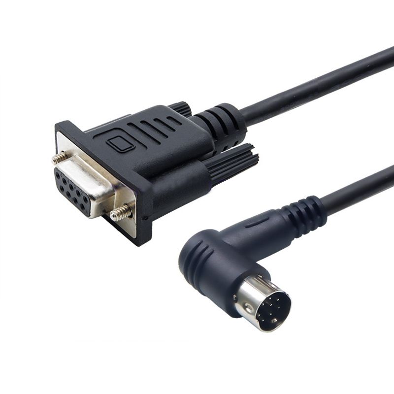 RJ7103 Harness Wire Cable DB9 to PS2 serial cable elbow MINI DIN8PIN male RS232 cable