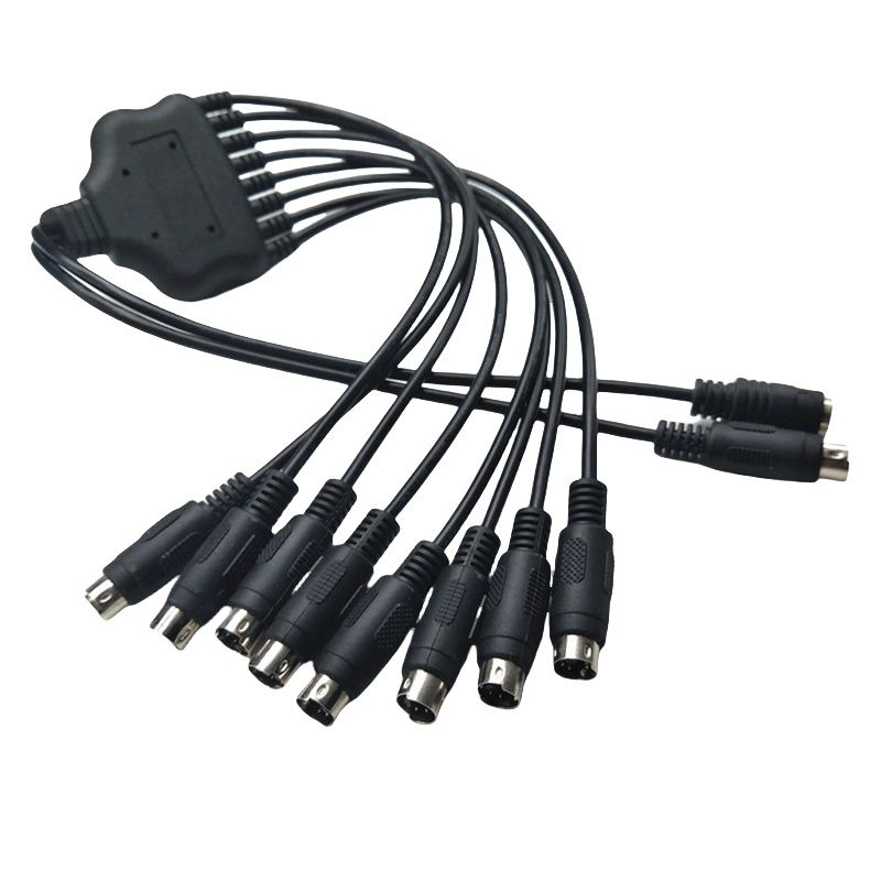 RJ7105 Harness Wire Cable PS2 two to eight conversion cable MINI DIN 4-pin multi head connection cable S-Video signal cable