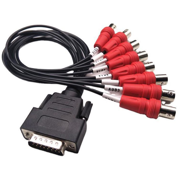 RJ7114 Harness Wire Cable DB15 male head to BNC monitoring cable 1 Drag 8 VGA to BNC data acquisition card cable