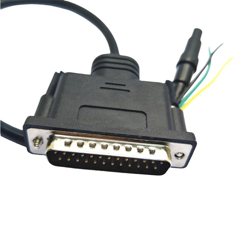 RJ7115 Harness Wire Cable DB25 male turn double row SH1.0 signal cable D-SUB25 pin plug cable