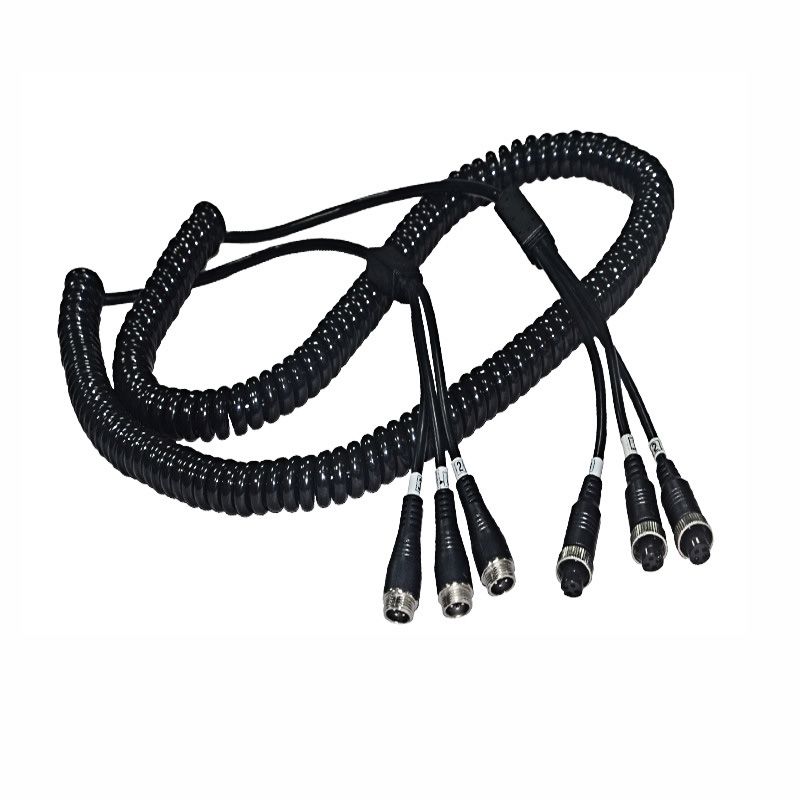 4-Core Aerospace Plug Spiral Thickened Signal Spring Wire for Trailers