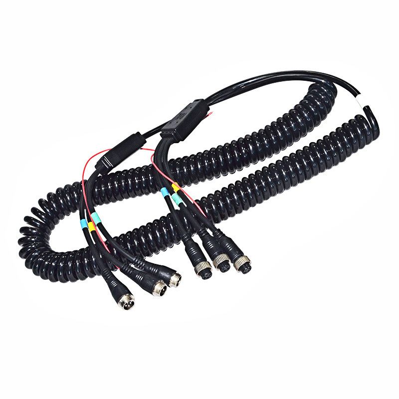 4-Core Aerospace Plug Spiral Thickened Signal Spring Wire for Trailers