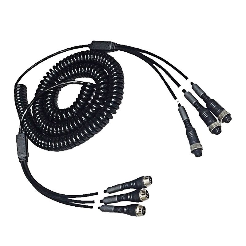 4-Core Aerospace Plug Spiral Thickened Signal Spring Wire for Trailers