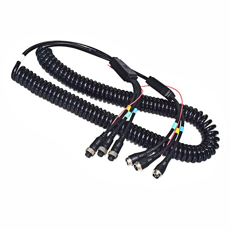 4-Core Aerospace Plug Spiral Thickened Signal Spring Wire for Trailers