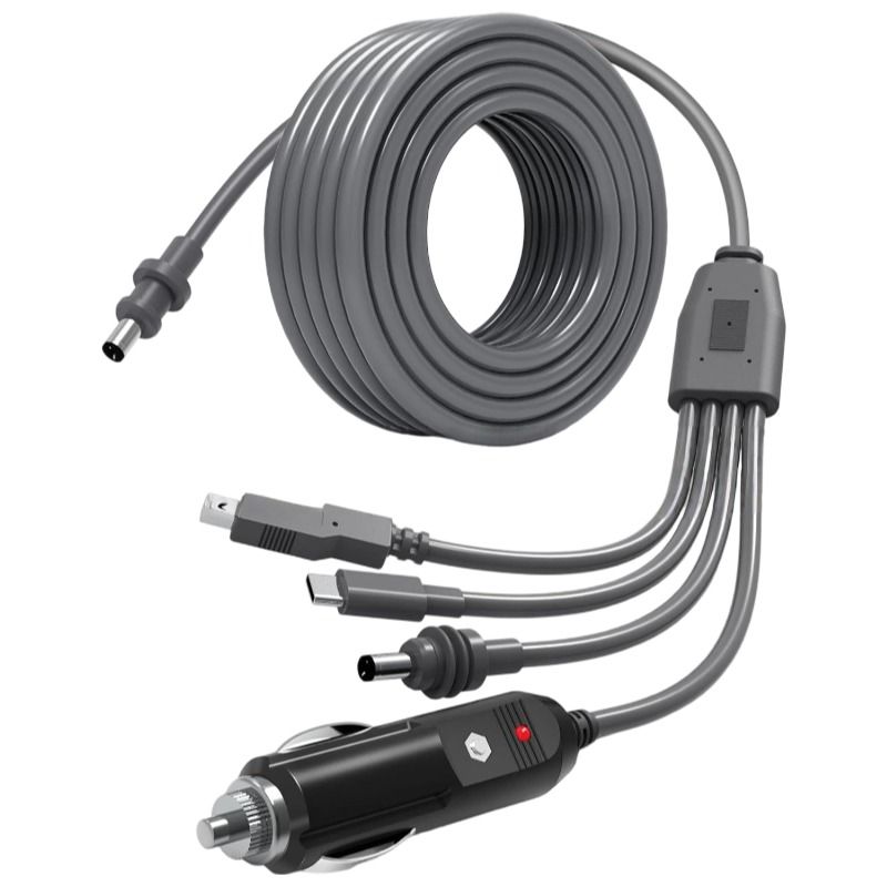 Three-in-one Power Cord for Mini Car Charger, Charging Cable, Cigarette Lighter, Three-in-one Data Cable