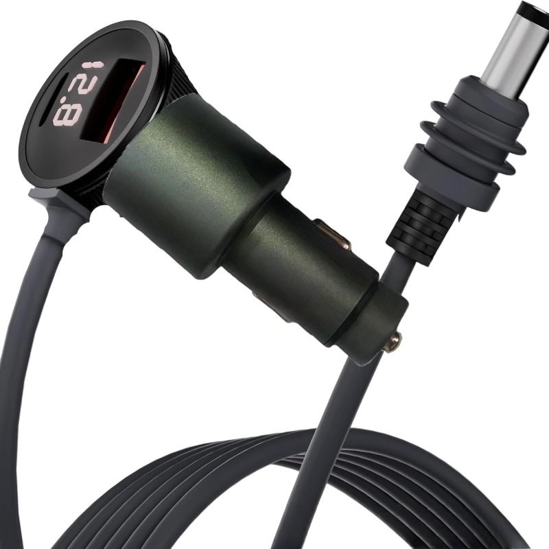 Digital Display Three-in-one Fourth-generation Mini In-vehicle Power Cord, Car Charger with Fast Charging, Cigarette Lighter