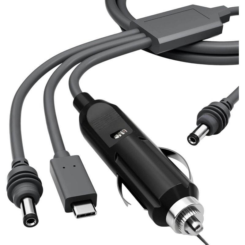 Three-in-one Power Cord for Mini Car Charger, Charging Cable, Cigarette Lighter, Three-in-one Data Cable