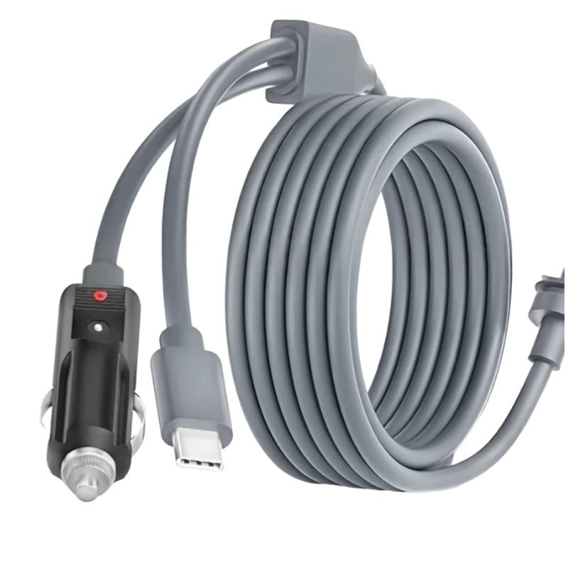 Three-in-one Power Cord for Mini Car Charger, Charging Cable, Cigarette Lighter, Three-in-one Data Cable