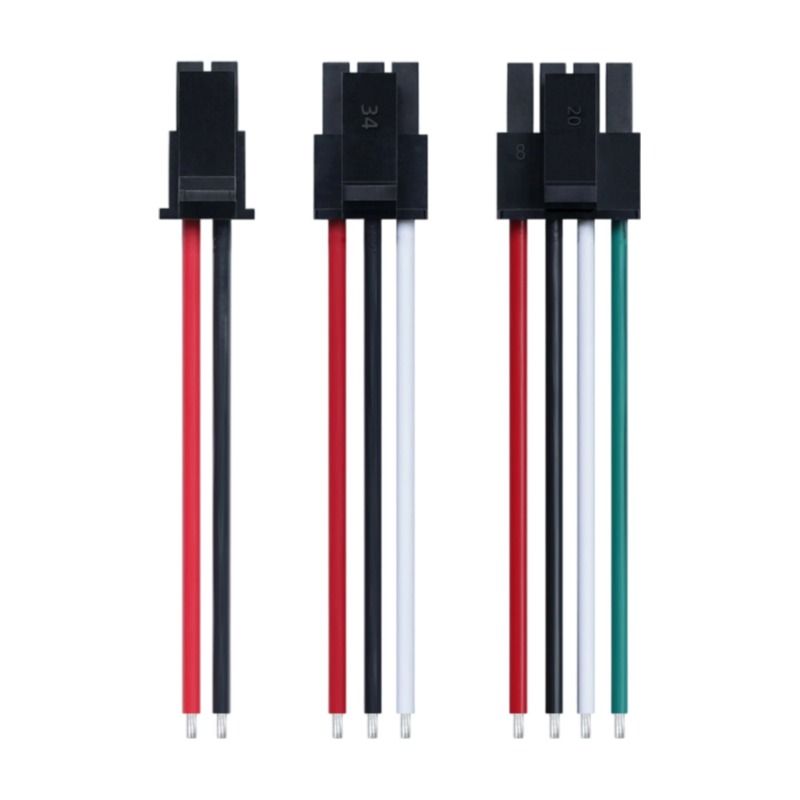 3.0mm Spacing 2P 3P 4P Wiring Terminal, Male Head with Tinned Tail, In-air Plug-in Connecting Terminal Wire with Buckle 
