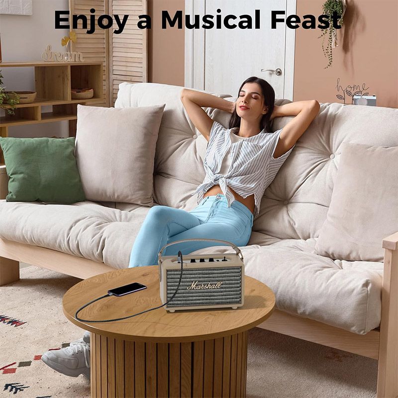 Type-c to 6.35mm Audio Cable - Compatible with Live Sound Cards, iPhone, Huawei, Samsung Phones and Computers