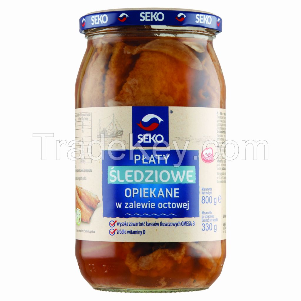 herring, fish, fried fish products, breaded frozen products, salads and spreads