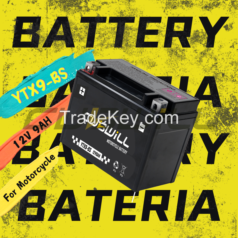 YTX9 12V 9ah AGM Motorcycle battery bateria para moto