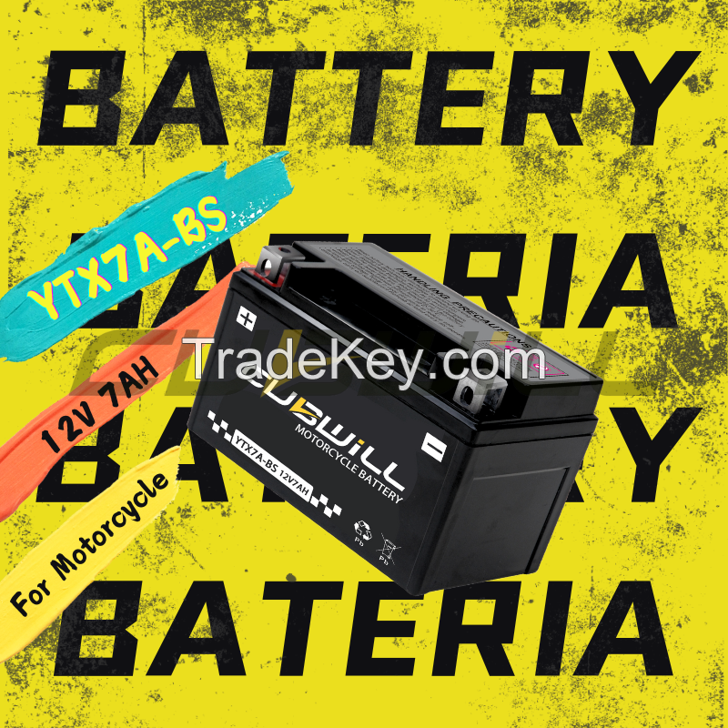 YTX7A 12V 7ah AGM Motorcycle battery bateria para moto