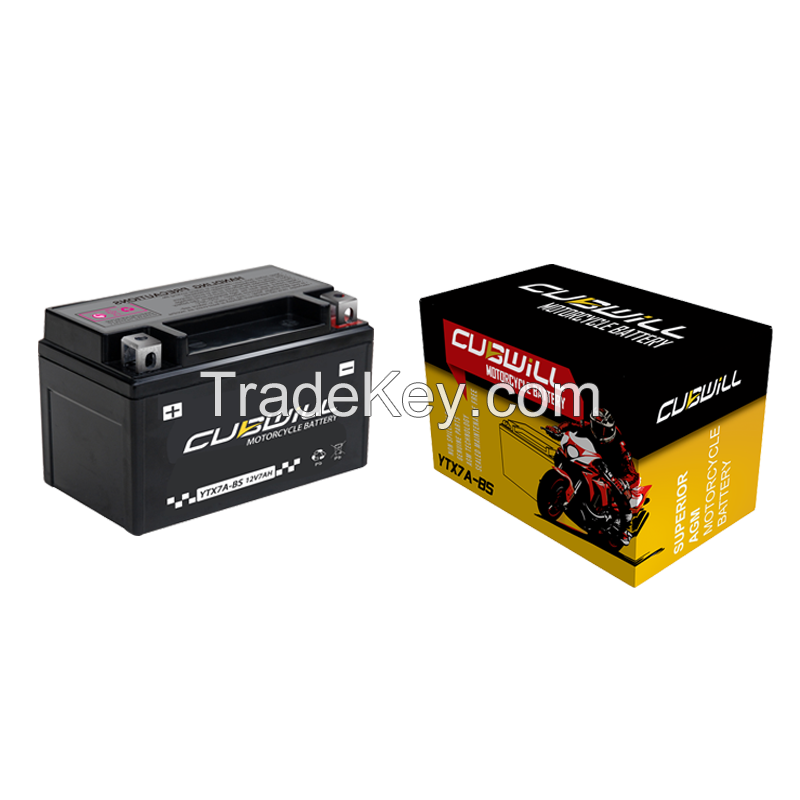 YTX7A 12V 7ah AGM Motorcycle battery bateria para moto