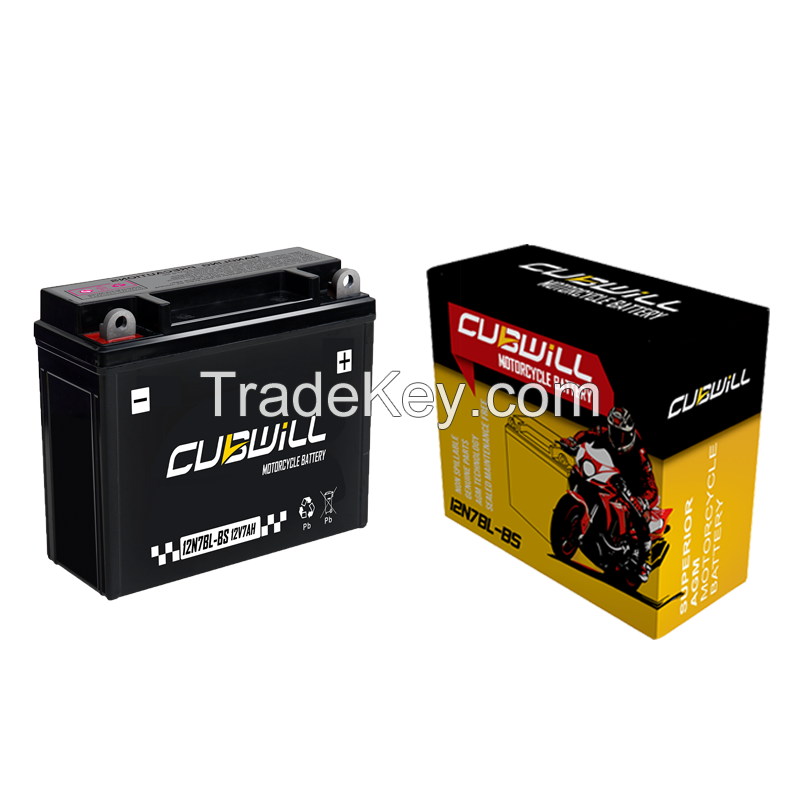 12N7BL 12V 7ah AGM Motorcycle battery bateria para moto
