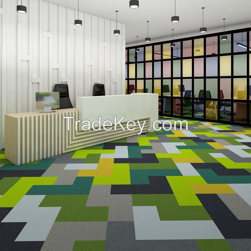Office Commercial Modular Floor Square Carpet Tiles Mat Rug