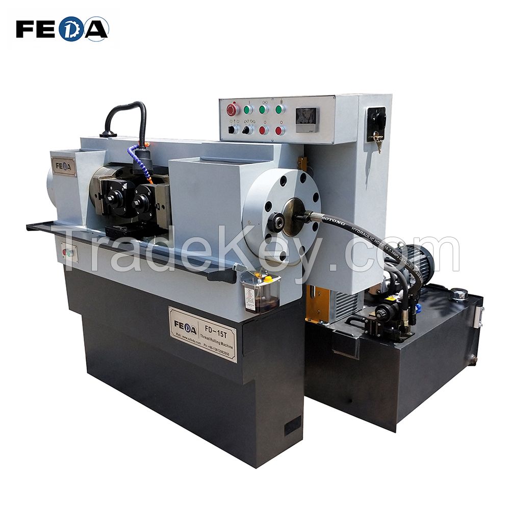 FD-15T steel pipe threading machine threaded rods making machine cylindrical thread rolling machine