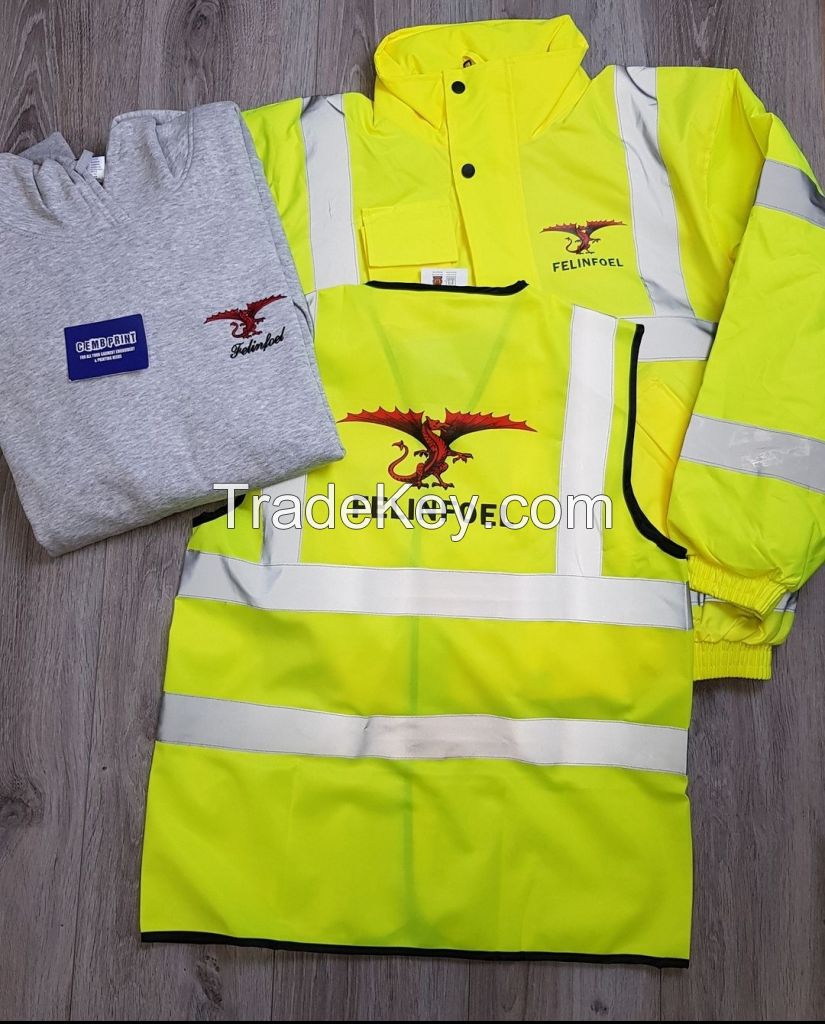 High Visibility Reflective Safety Vest with Multiple Pockets and LED Wire Holder