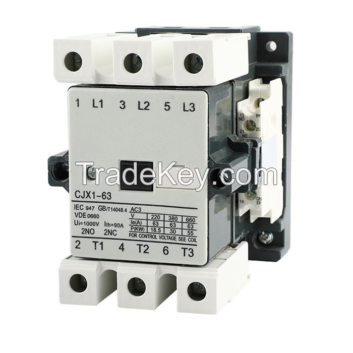 AC Contactor CJX1(3TF) CJX1 Series Contactor | 32A/63A/250A/630A 220V/380V/660V | Motor Starter & 3UA Relay Compatible | IEC Certified