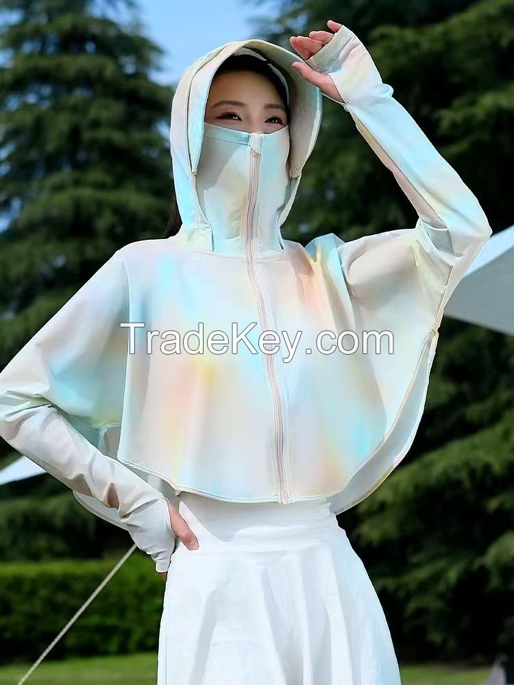 Women's Summer UV Protection Original Yarn Ice Silk Cape Sunscreen Clothing