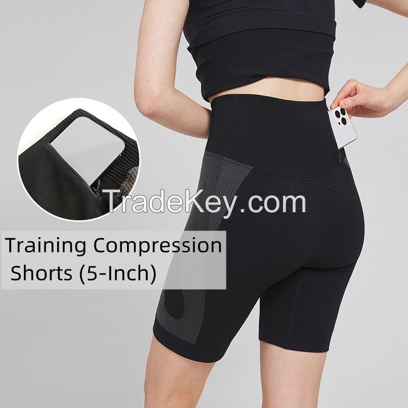 Moisture-Wicking Quick-Dry High-Stretch Workout Pants with Zippered Pockets Ã¢ï¿½ï¿½ Compression Fitness Tights
