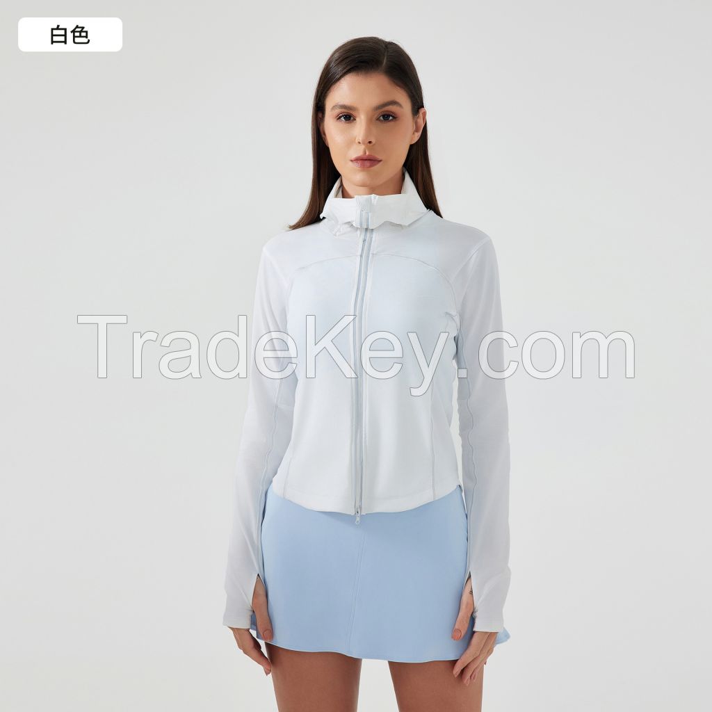 Women's UPF 50+ Cooling Sun Hoodie - Breathable Quick-Dry UV Shirt with Face Cover