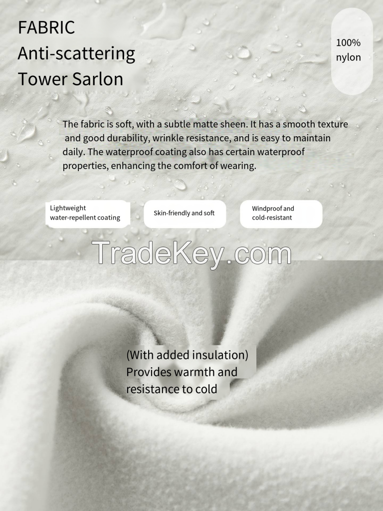 Women's Fake Two-Piece Hooded Coat - Water-Resistant Waisted Jacket D25120