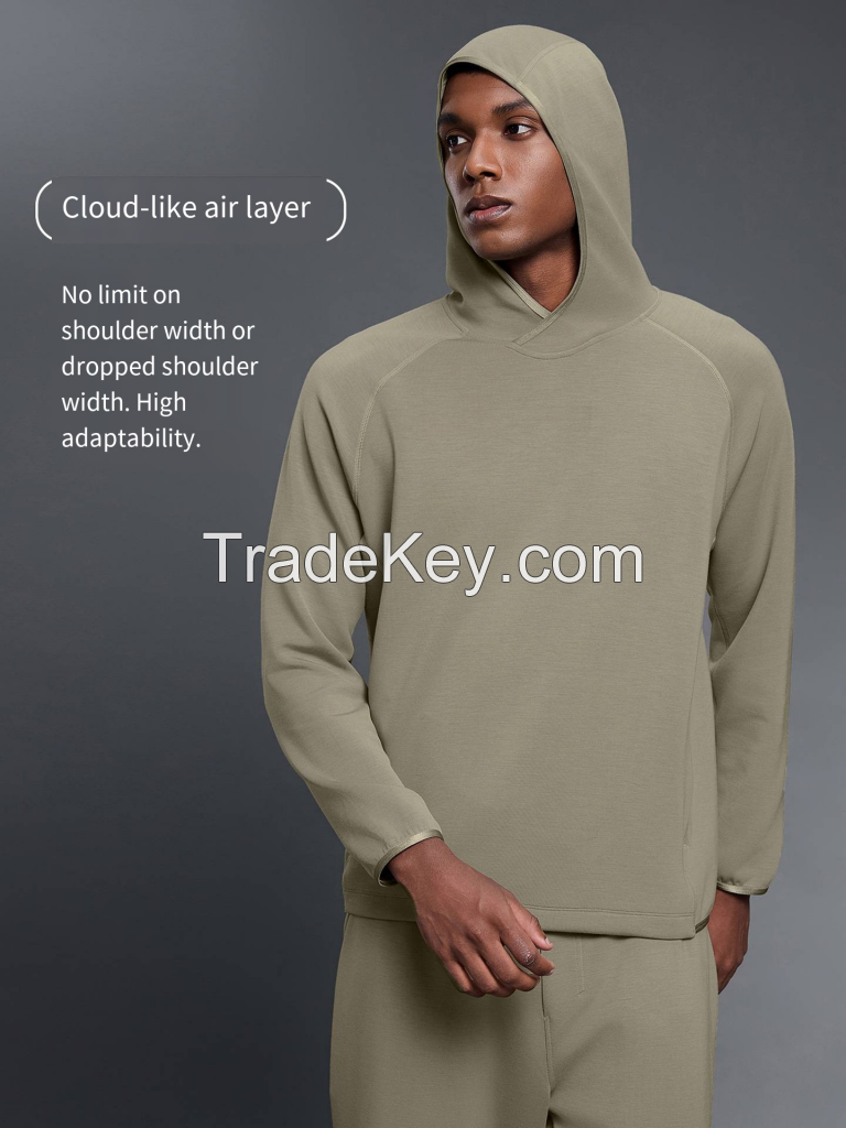 Men's Cloud-Touch Hoodie - Air Layer Sport Pullover DMT026