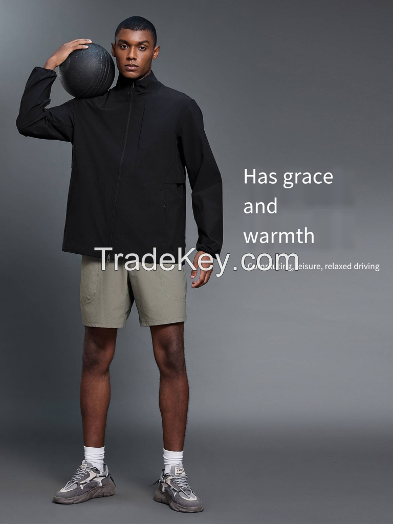 Men's Relaxed Fit Jacket - Stand Collar Casual Coat DMJ021