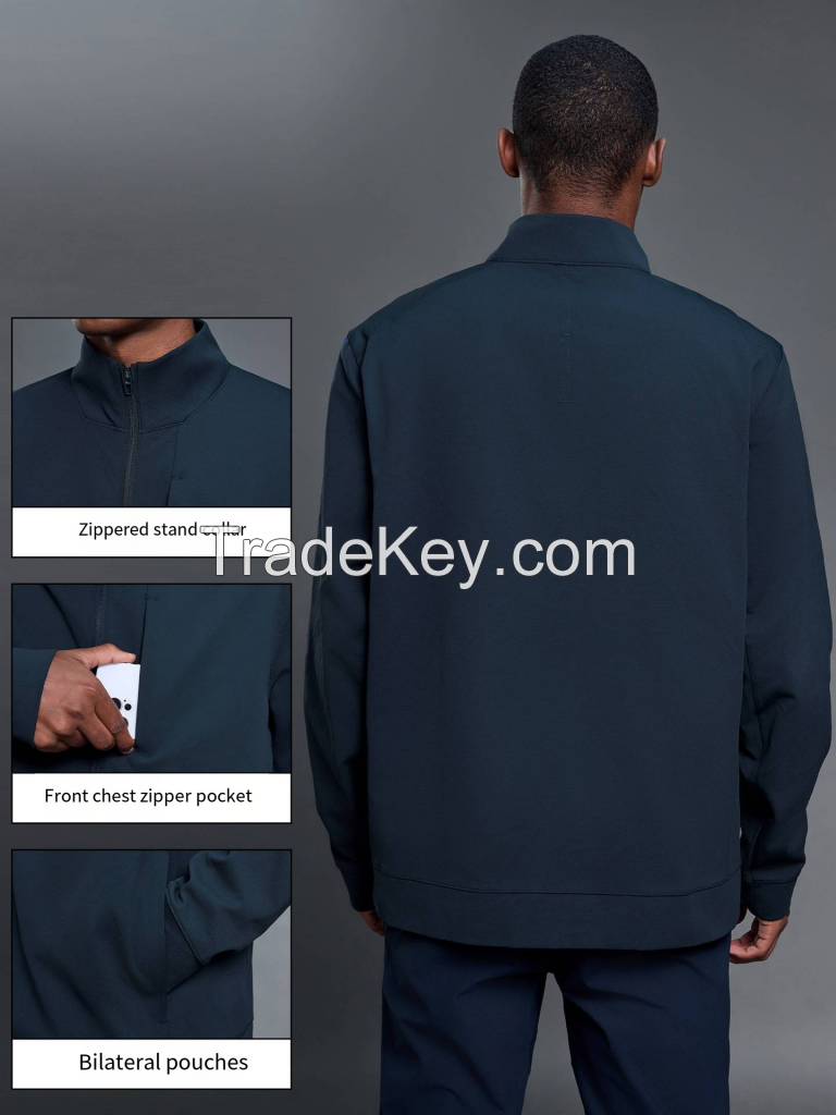 Men's Stand Collar Jacket - Versatile Commuter Top DMJ015