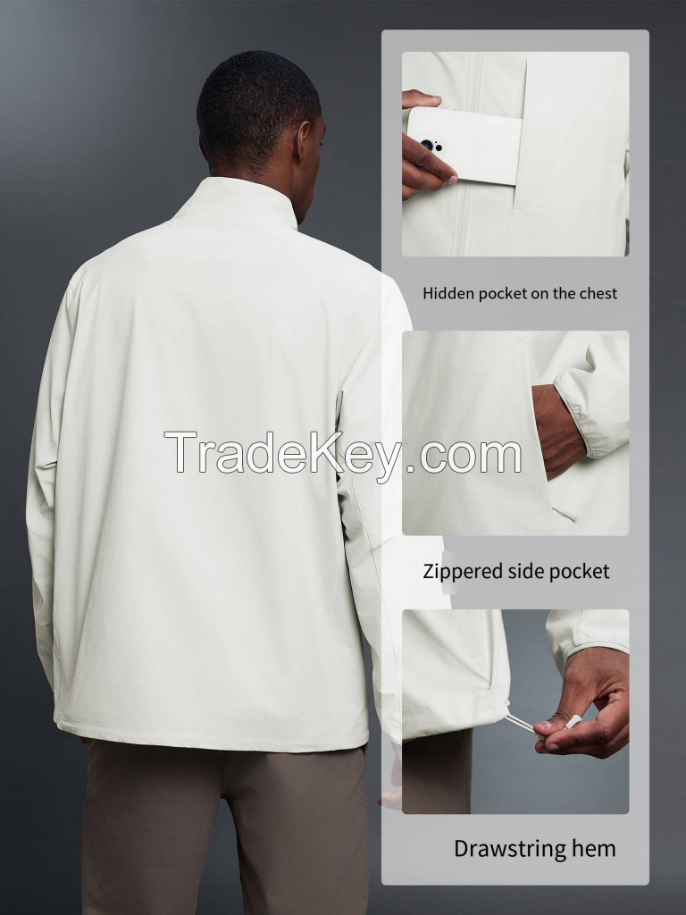 Men's Relaxed Fit Jacket - Stand Collar Casual Coat DMJ021