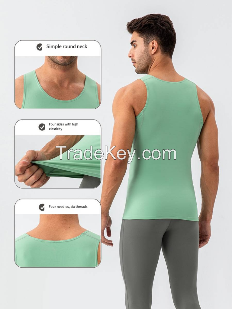 Men's Naked-Feel Sleeveless Top - High-Elasticity Gym Vest 31114