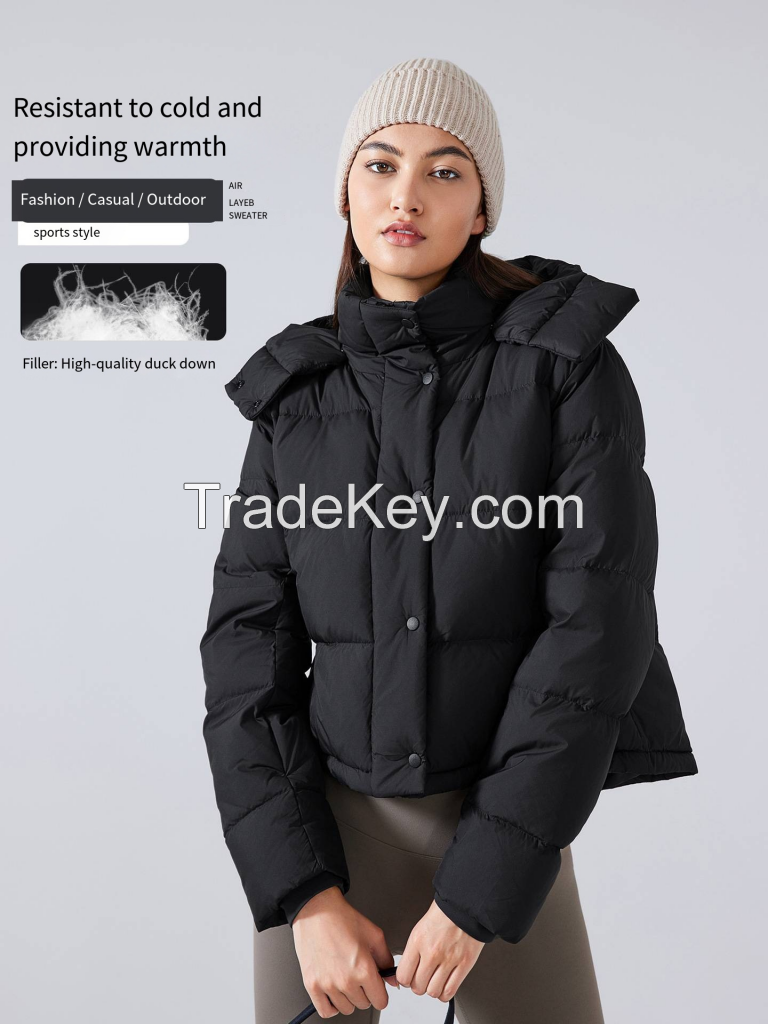 Women's Detachable Hood Down Coat - Premium Winter Parka DAW158