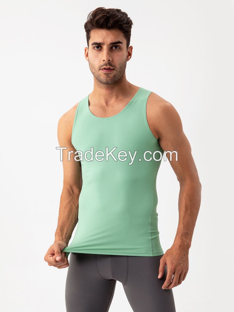 Men's Naked-Feel Sleeveless Top - High-Elasticity Gym Vest 31114