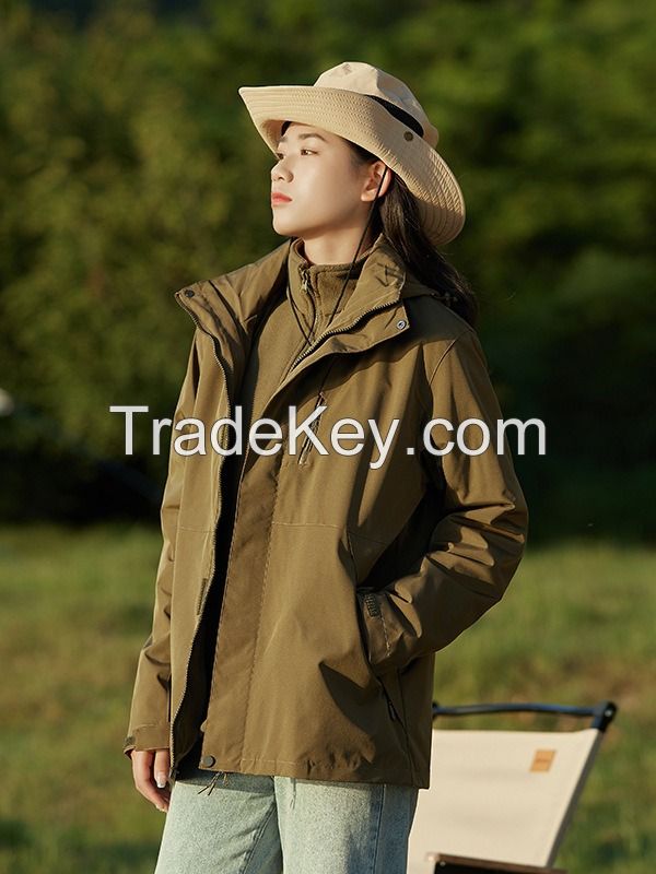 3-in-1 Water-Resistant Jacket - Detachable Fleece Outdoor Coat 96888