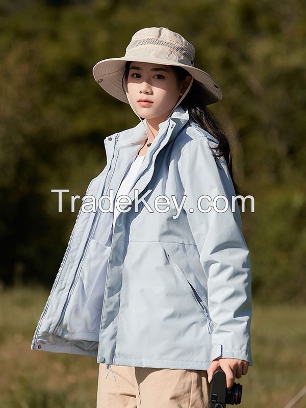 3-in-1 Water-Resistant Jacket - Detachable Fleece Outdoor Coat 96888