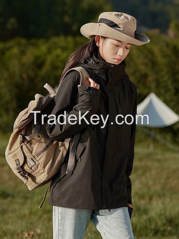 3-in-1 Water-Resistant Jacket - Detachable Fleece Outdoor Coat 96888