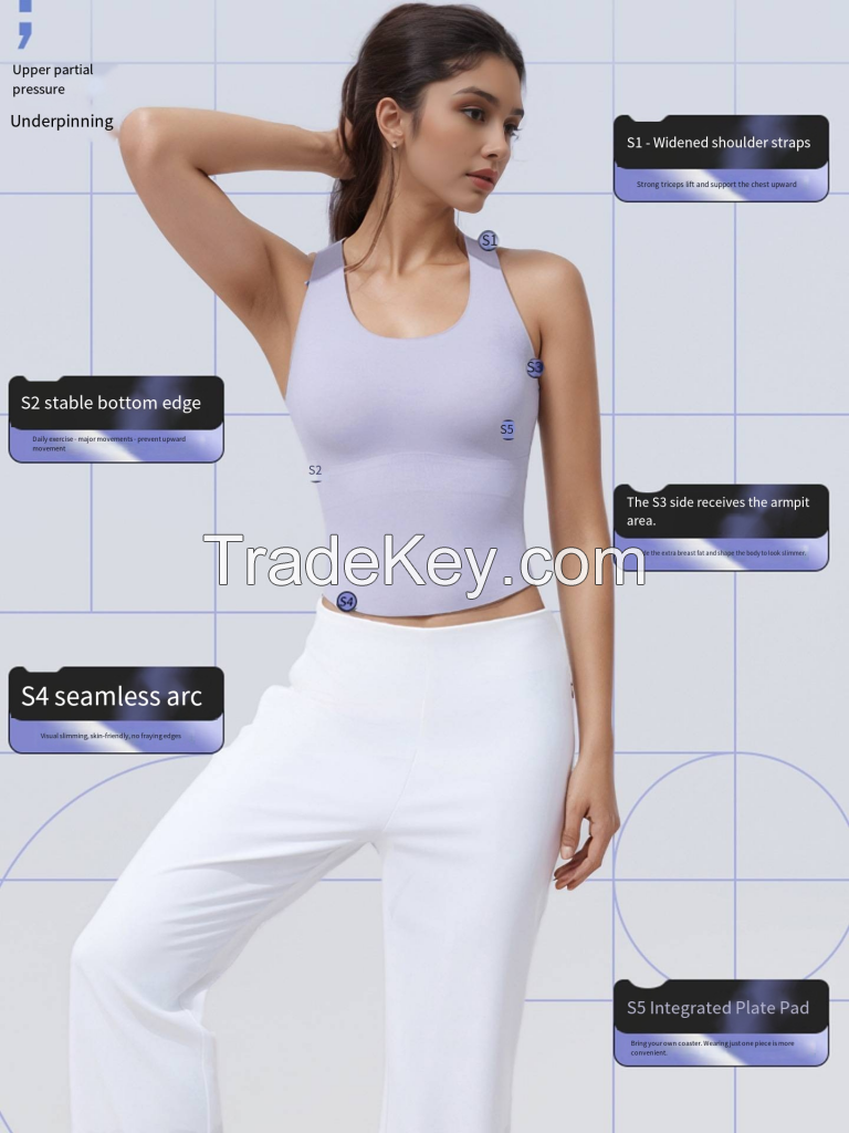 Built-In Bra Sports Tank - Double Strap Thermal Yoga Top 11-20-1