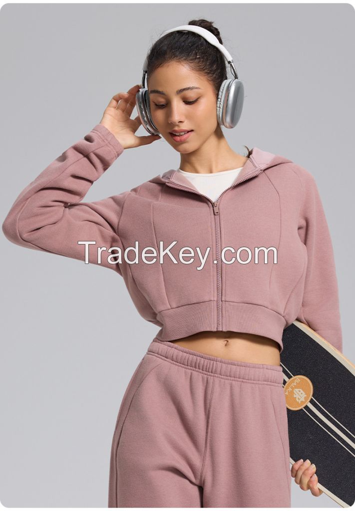 Youthful Fleece Hoodie - Thickened Zip-Front Sport Coat HWT027