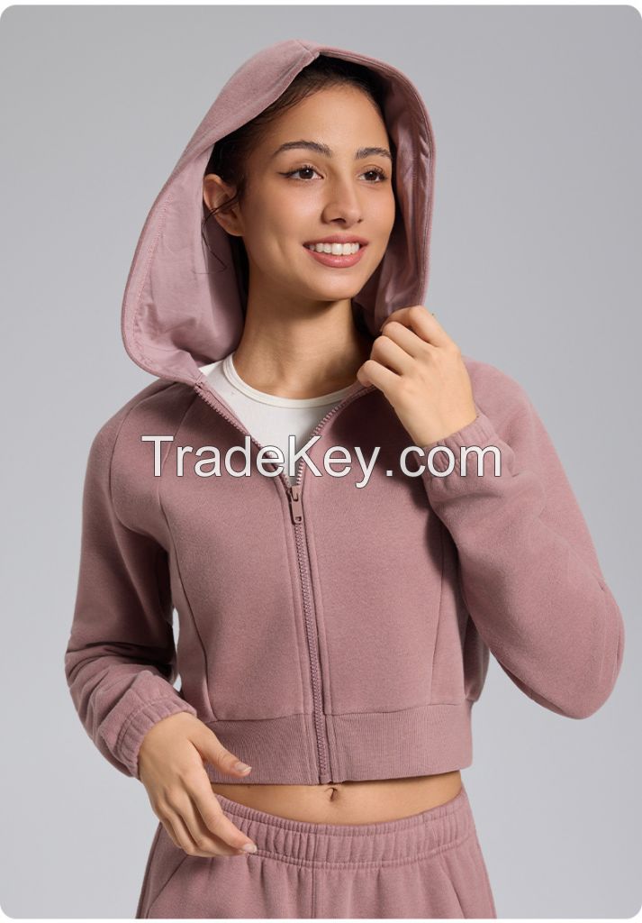 Youthful Fleece Hoodie - Thickened Zip-Front Sport Coat HWT027