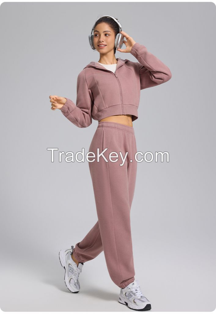 Youthful Fleece Hoodie - Thickened Zip-Front Sport Coat HWT027