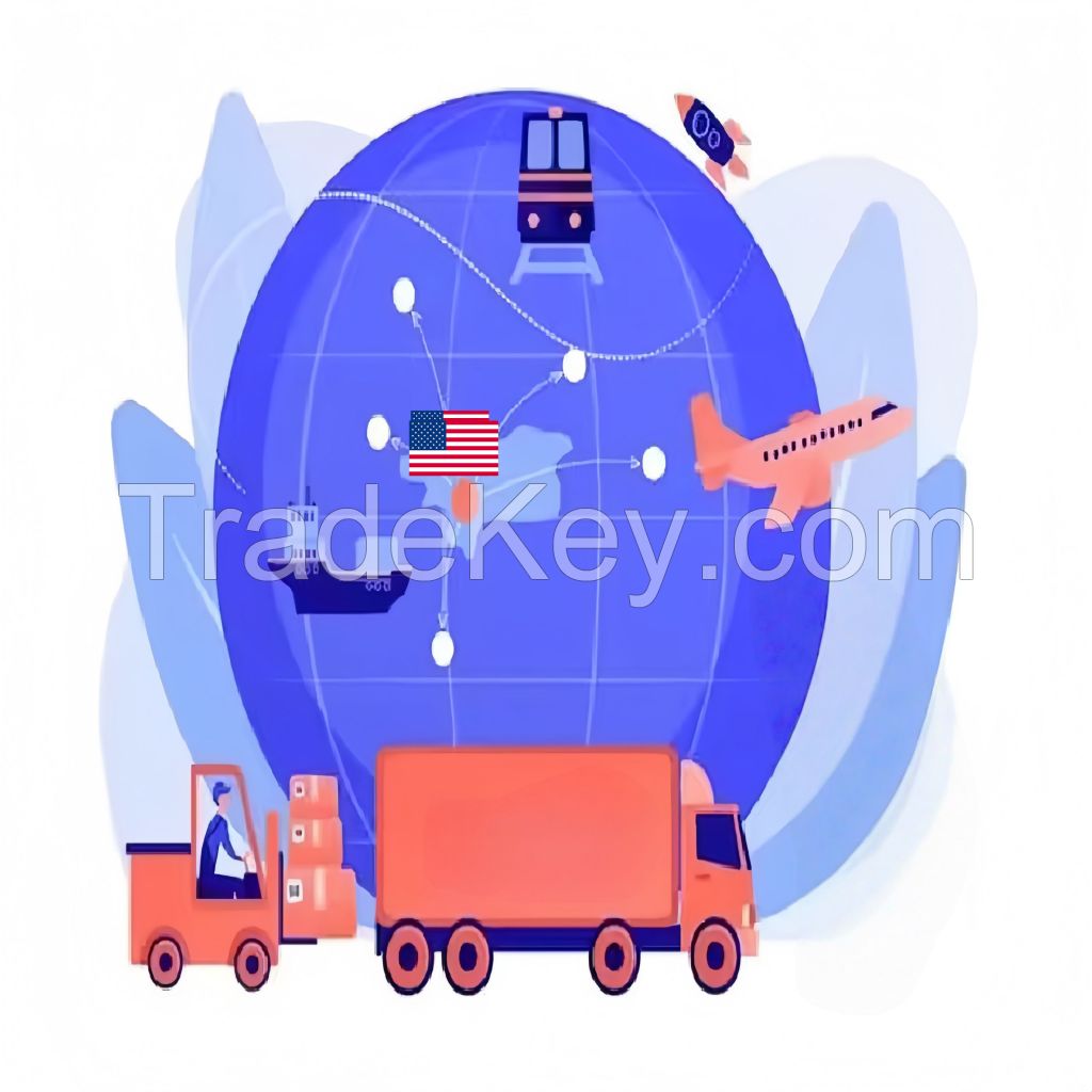 Air DDP DAP Multimodal Transport Door-to-door Freight Forwarding LCL Transportation Services From China to USA by Sea Land and