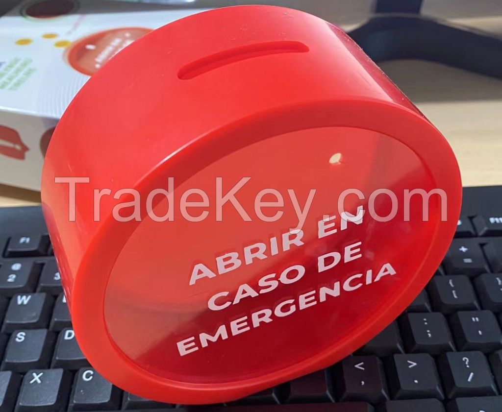 Creative Emergency Life Saving Piggy Bank Money Boxes Jar Coins Storage Box for Euro GBP Money Home Decoration