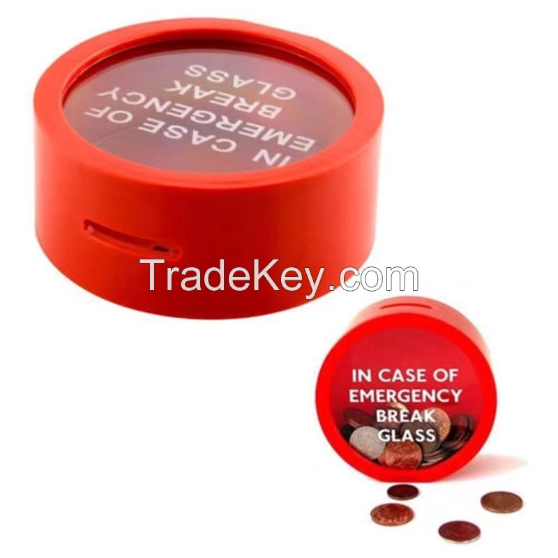 Creative Emergency Life Saving Piggy Bank Money Boxes Jar Coins Storage Box for Euro GBP Money Home Decoration