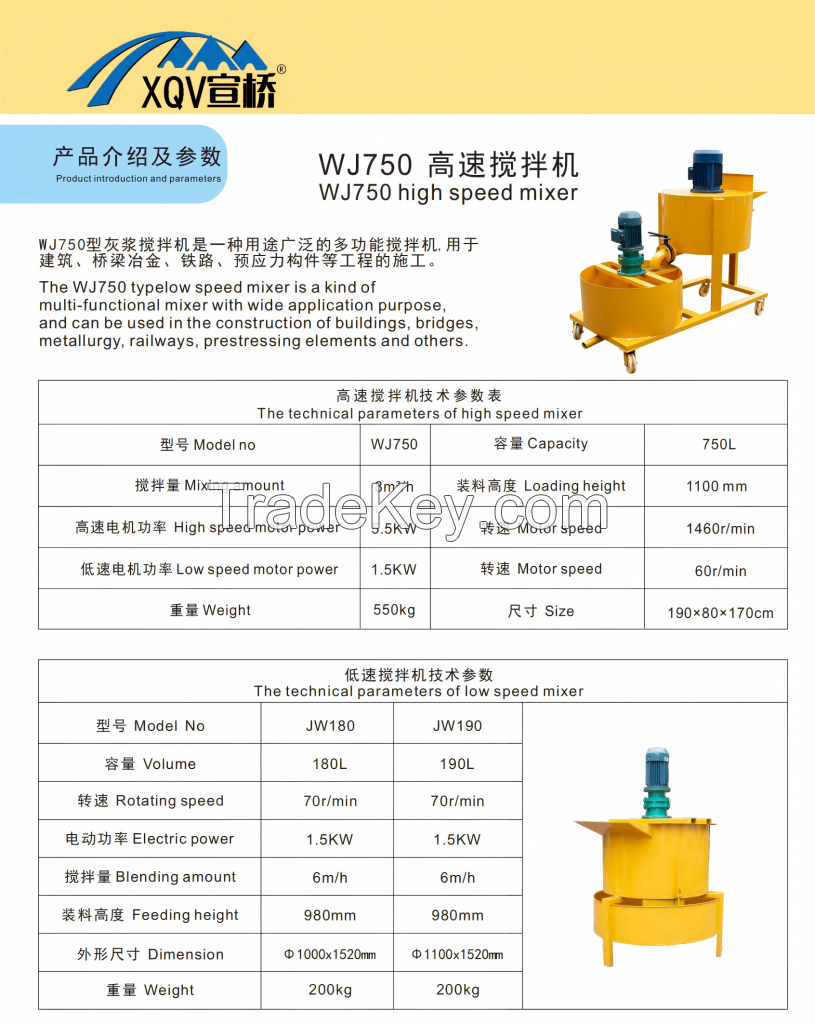 WJ750 Concrete Mixer machine