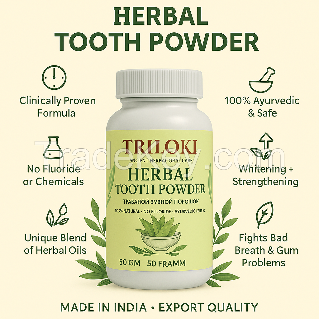 Retail Natural Whitening Herbal Tooth Powder for Oral Hygiene and Gum