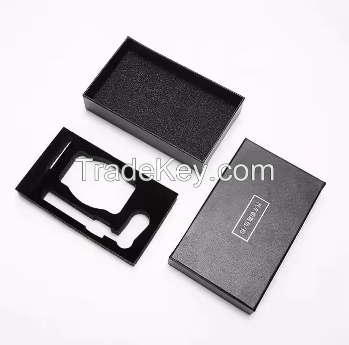 Wholesale High-End Black Cardboard Keychain Gift Box Elegant Sky and Earth Cover for Car and Watch Premium Paper Packaging Box